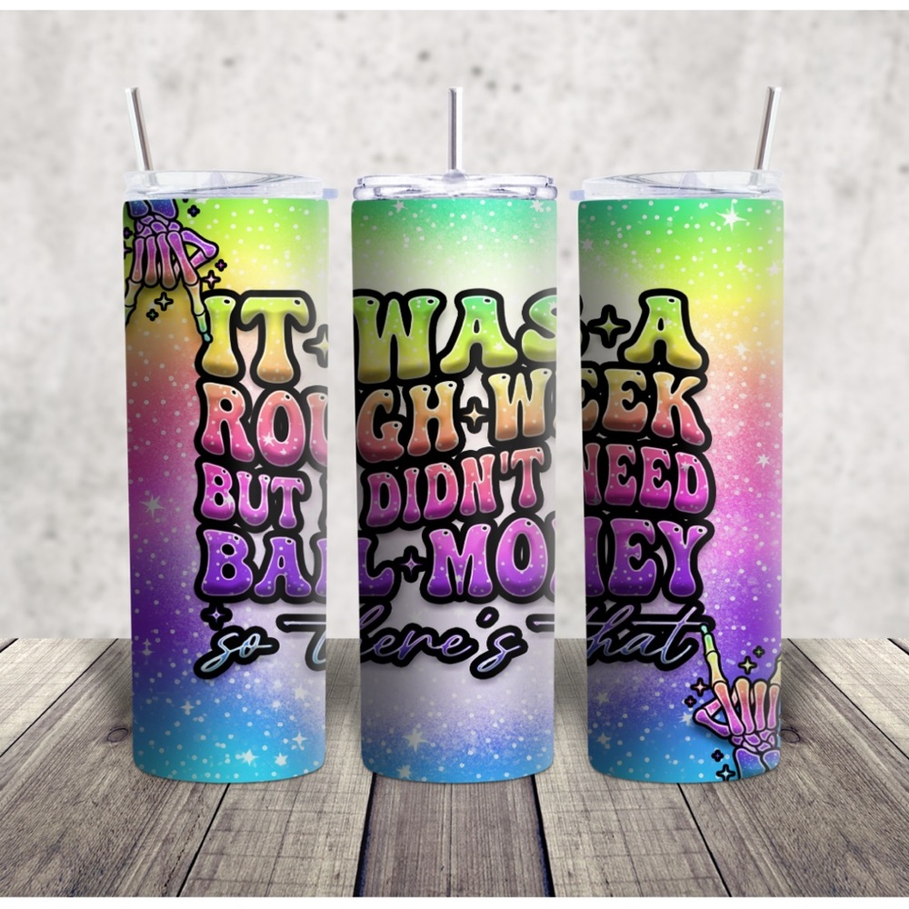 Hand Crafted Rainbow Sparkle Tumbler